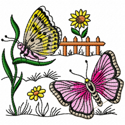 Butterfly Embroidery Design 11